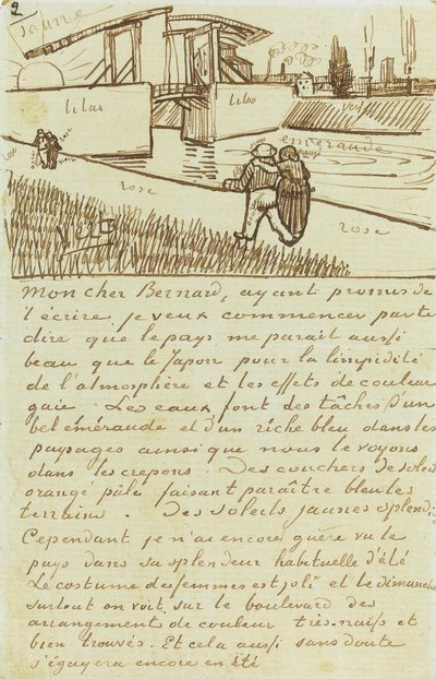 The Langlois Bridge at Arles (The Drawbridge) by Vincent van Gogh